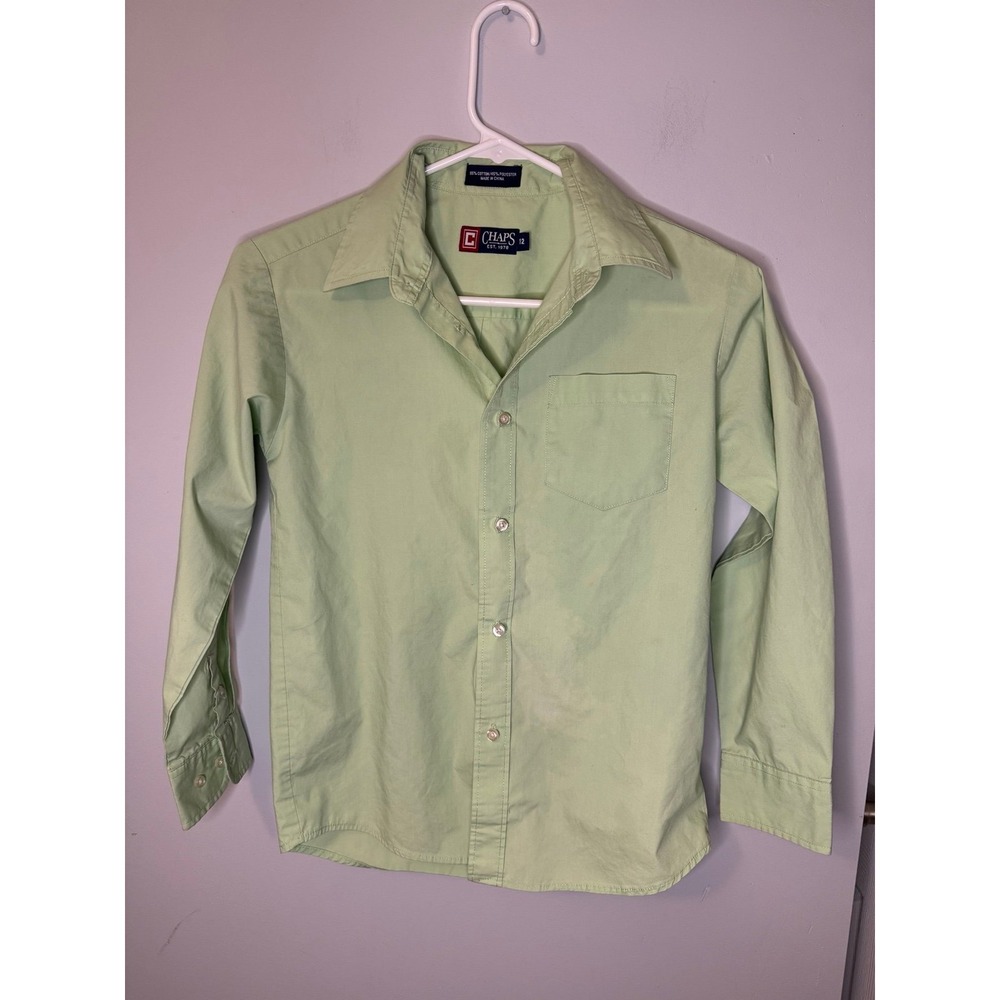 Chaps Green Youth Button-Down‎ Shirt
